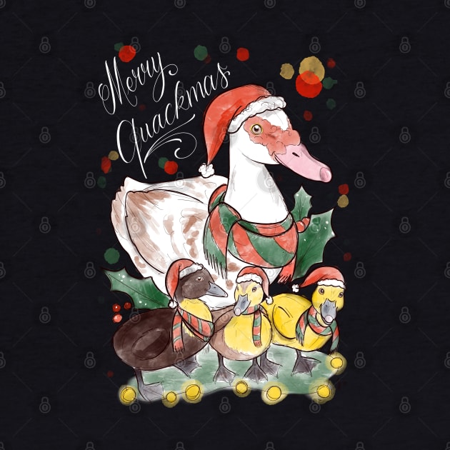 Merry quackmas dark by Jurassic Ink